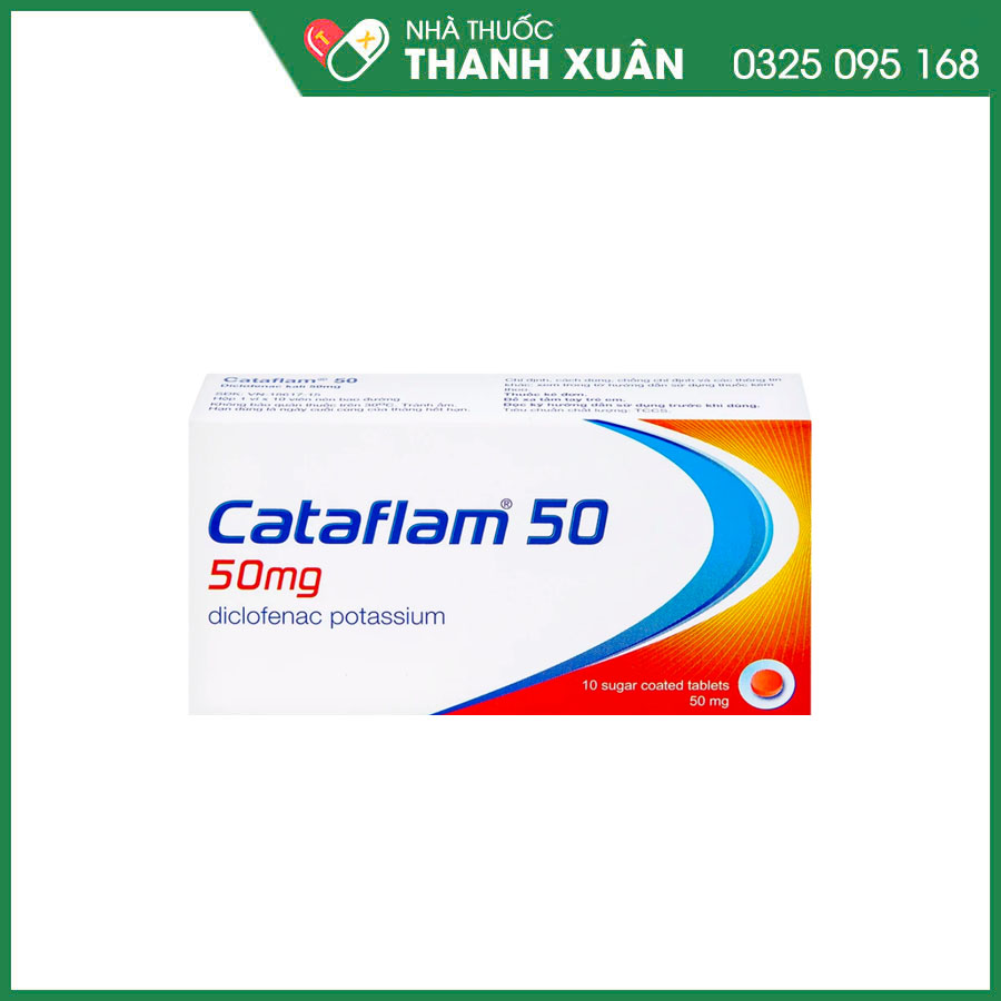 Cataflam 50 thuốc giảm đau chống viêm điều trị ngắn hạn các cơn đau